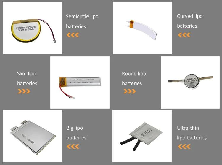 Small MOQ Ultra Thin Rechargeable Lithium Polymer Battery 3.7V 501447p 280mAh